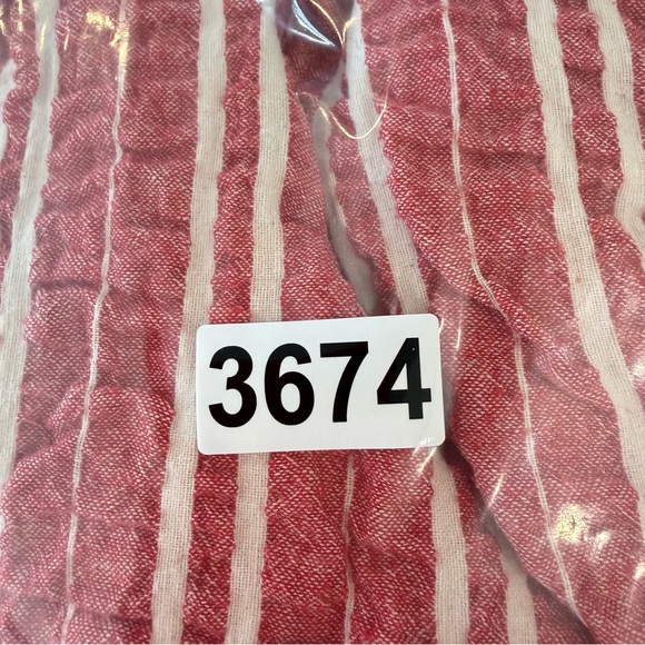 Anthropologie ETT:TWA Robin Striped Cropped Jumpsuit In Red 23674 - Picture 13 of 13